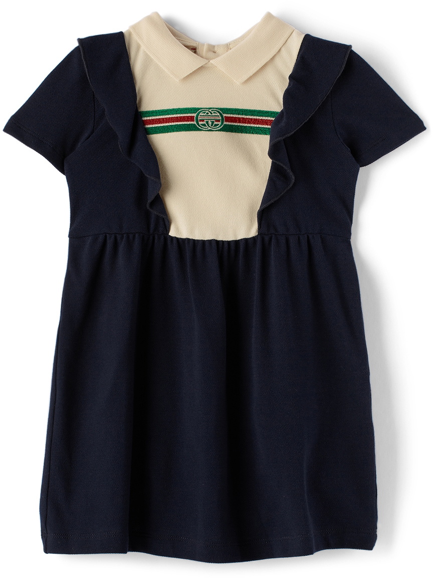 Photo: Gucci Baby Navy Cotton Interlocking G Dress