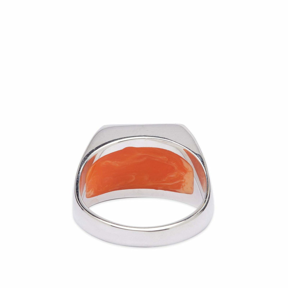 Ellie Mercer Women's Two Piece Ring in Silver/Orange
