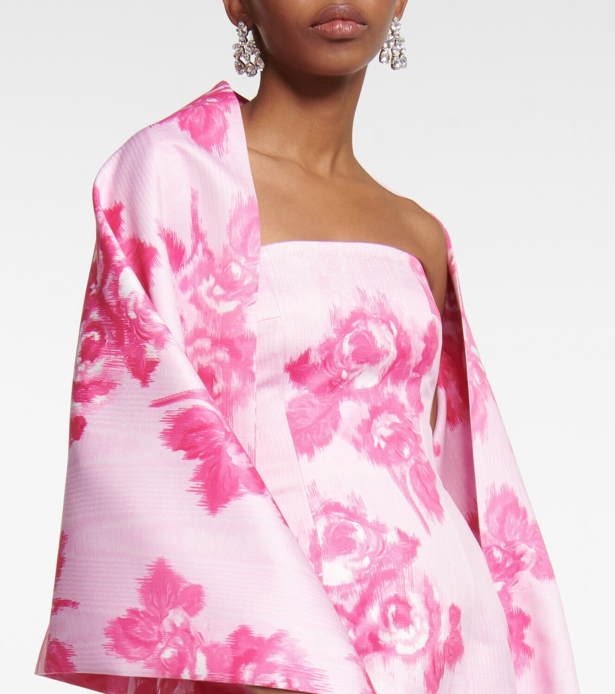 Emilia Wickstead Floral taffeta faille scarf
