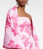 Emilia Wickstead Floral taffeta faille scarf