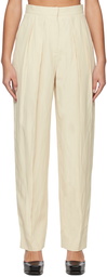 Stella McCartney Off-White Pleated Trousers