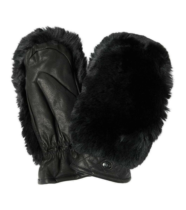 Photo: Goldbergh Hill faux shearling and leather mittens