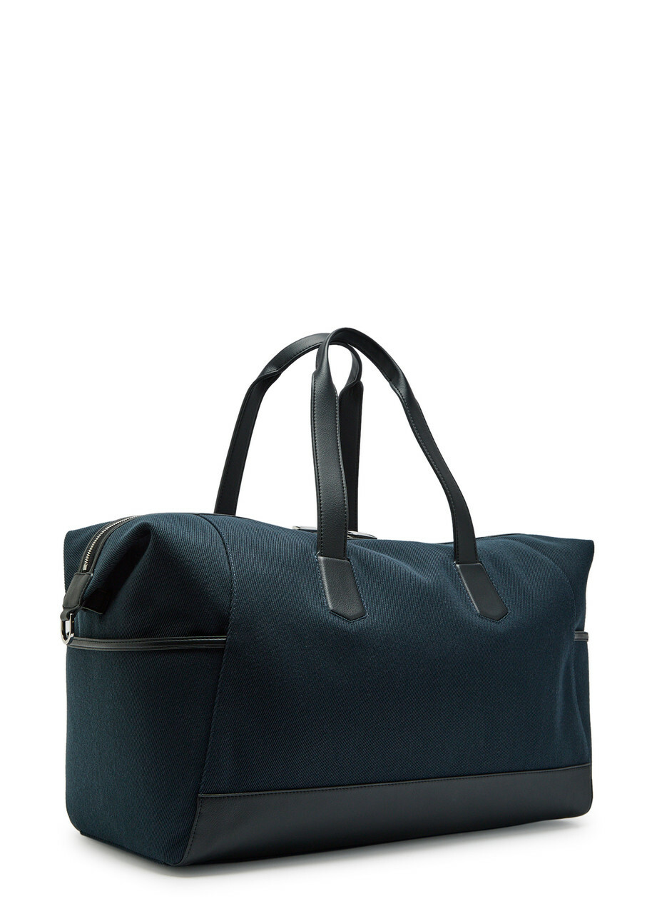 Boss Dakkar Leather-trim Canvas Holdall bag - Navy - One Size