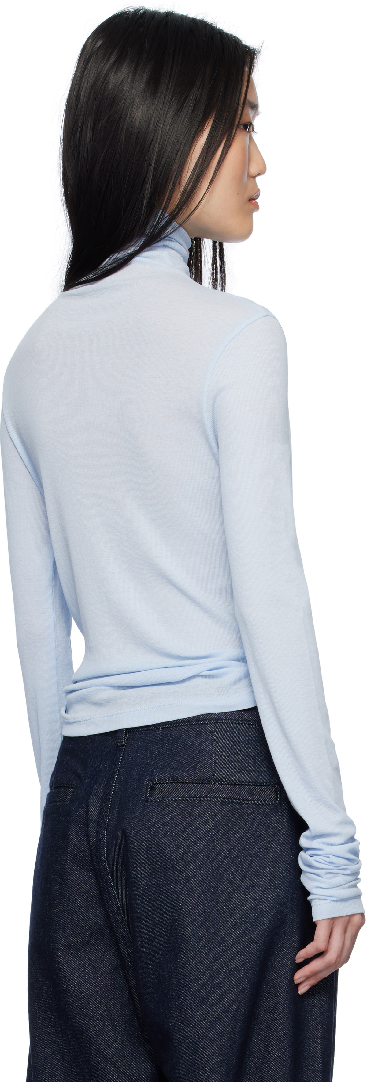 LE17SEPTEMBRE Blue Sheer Turtleneck