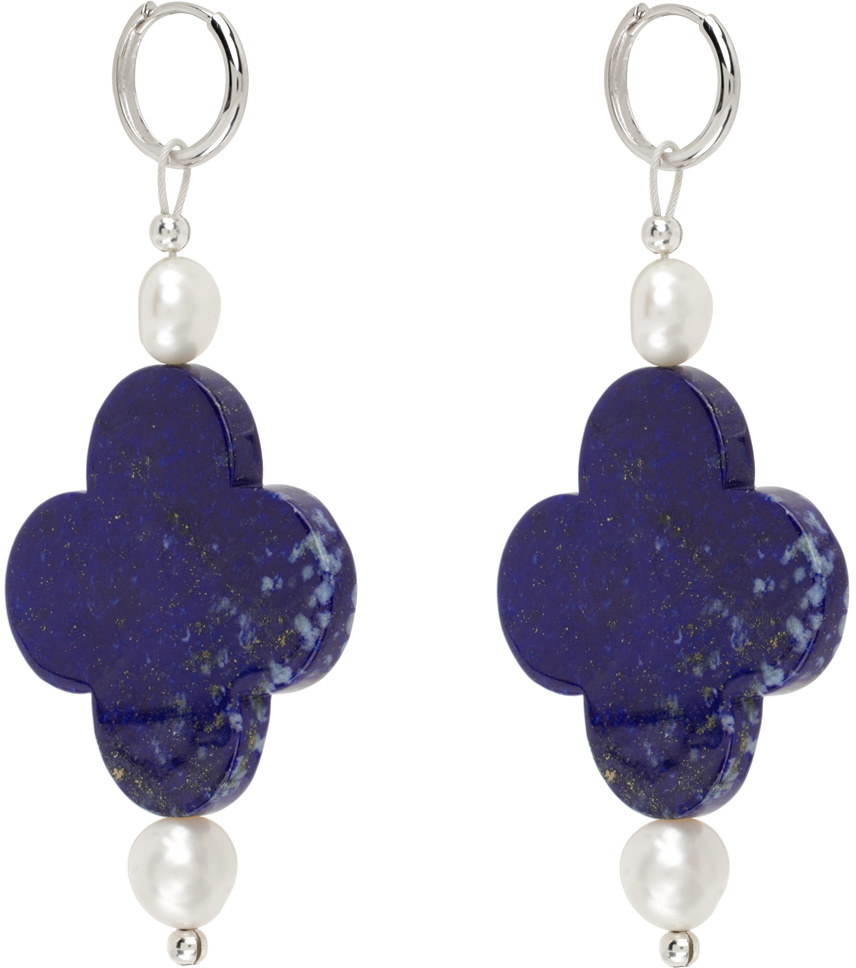 Santangelo Silver & Blue Taro Earrings