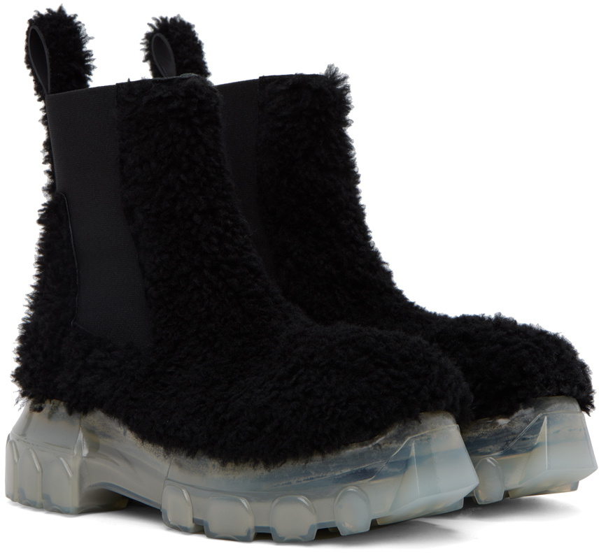 Rick Owens Black Beatle Bozo Tractor Boots Rick Owens