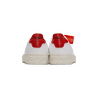 Off-White White and Red Low 2.0 Sneakers