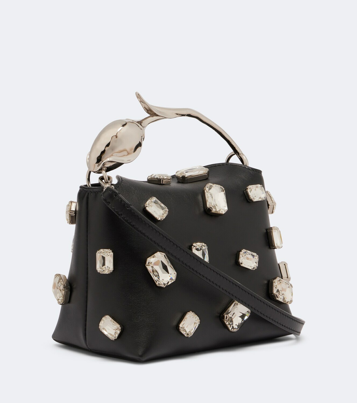 Erdem Bloom Mini embellished leather top-handle bag