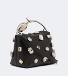 Erdem Bloom Mini embellished leather top-handle bag