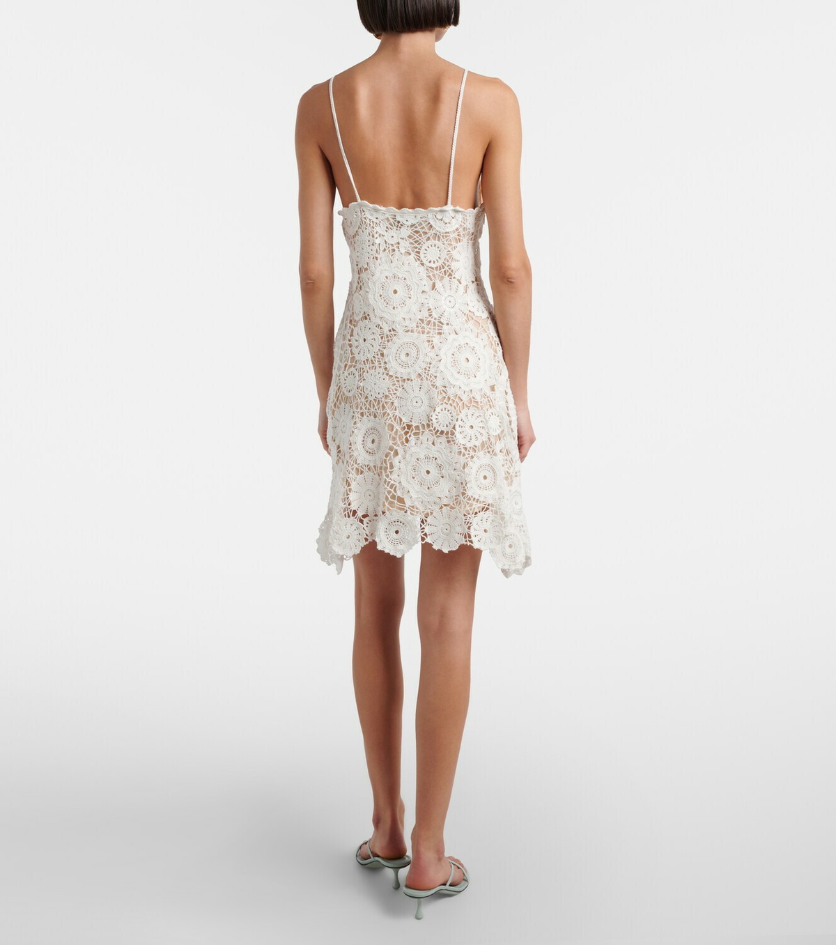 Self-Portrait Crochet minidress