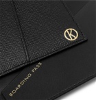 Kingsman - Smythson Panama Cross-Grain Leather Travel Wallet - Black