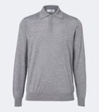 Lardini Wool, silk, and cashmere polo sweater