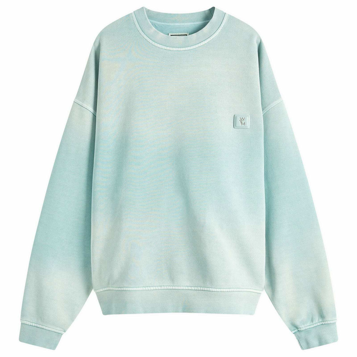 Wooyoungmi Men's Washed Back Logo Sweatshirt in Mint Wooyoungmi