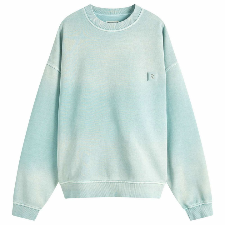 Photo: Wooyoungmi Men's Washed Back Logo Sweatshirt in Mint