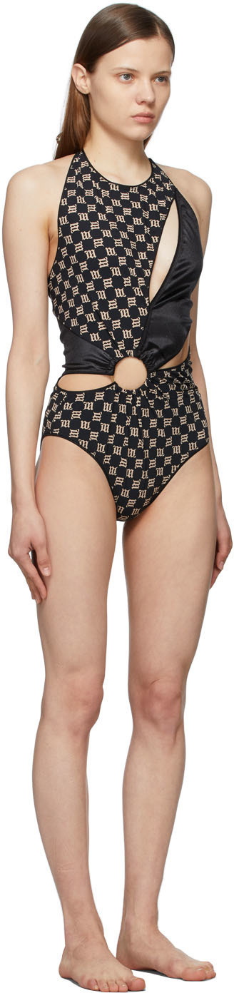 MISBHV monogram-pattern one-piece Swimsuit - Farfetch