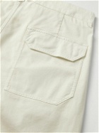 Canali - Straight-Leg Pleated Cotton-Blend Twill Bermuda Shorts - Neutrals