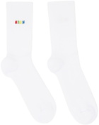MSGM White Logo Socks