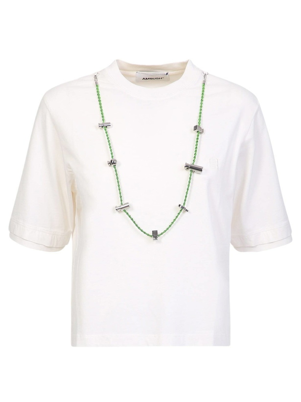 Photo: AMBUSH White Appliquã© T-shirt