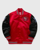 Mitchell & Ness Nfl Primetime Heavyweight Satin Jacket Vintage Logo San Francisco 49 Ers   Black/Red     College Jackets/Team Jackets   S