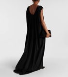 Fforme Pleated silk maxi dress