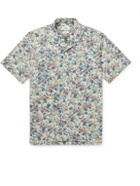 Hartford - Slam 02 Camp-Collar Printed Cotton Shirt - Blue