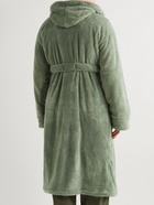 Soho Home - Logo-Embroidered Recycled Fleece Robe - Green