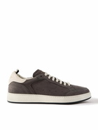 Officine Creative - The Answer 002 Leather-Trimmed Suede Sneakers - Gray