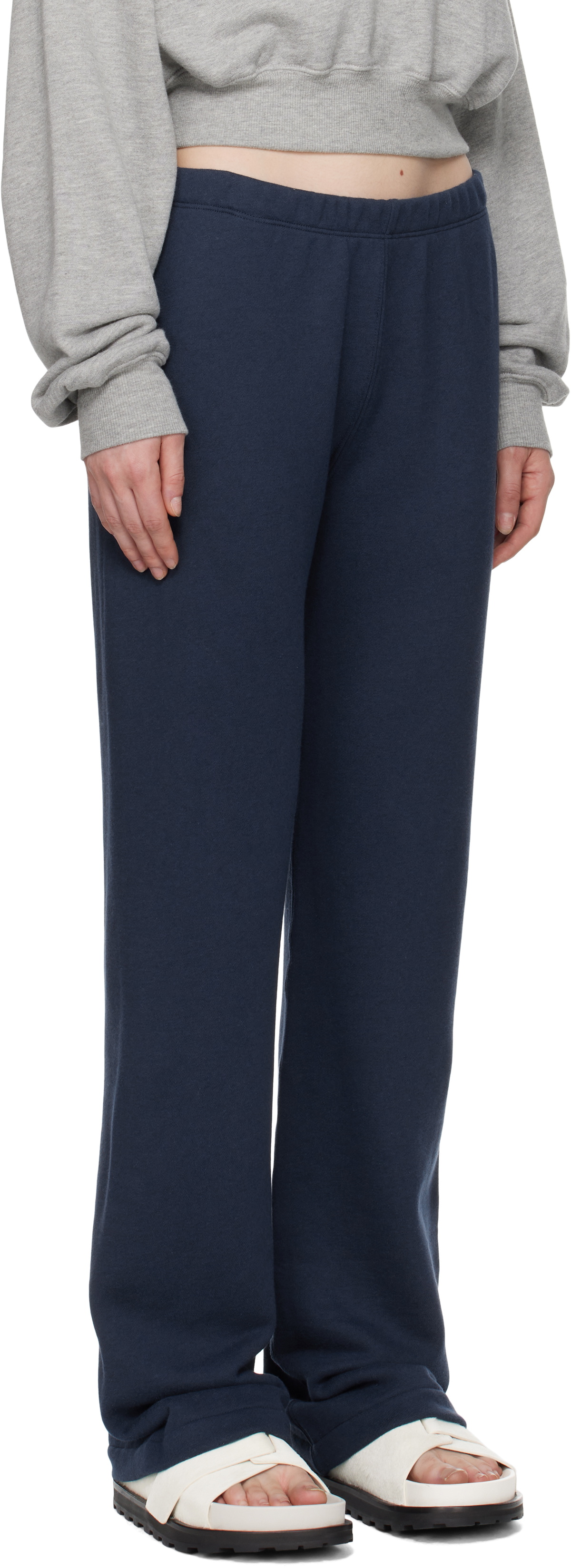 ÉTERNE Navy Straight Leg Sweatpants