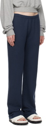 ÉTERNE Navy Straight Leg Sweatpants