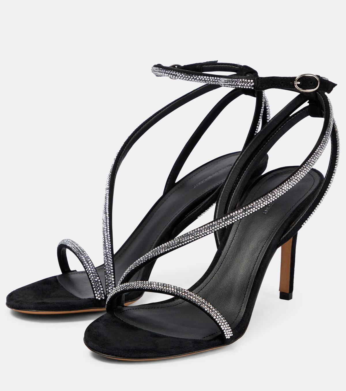 【関税込み】Isabel Marant ブラック Atria ヒールサンダル Isabel Marant - Atria embellished suede sandals Isabel Marant