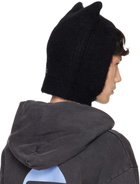 Coperni Black Knitted Horn Balaclava
