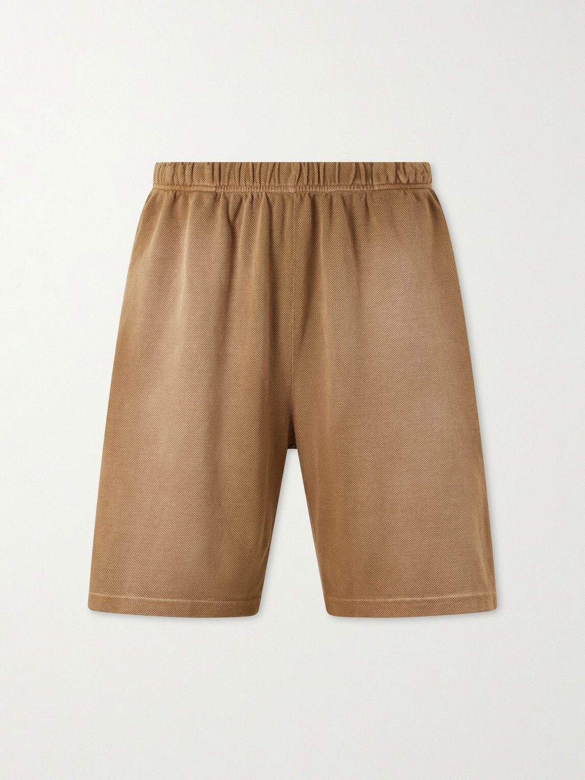 Les Tien - Straight-Leg Cotton-Piqué Drawstring Shorts - Brown
