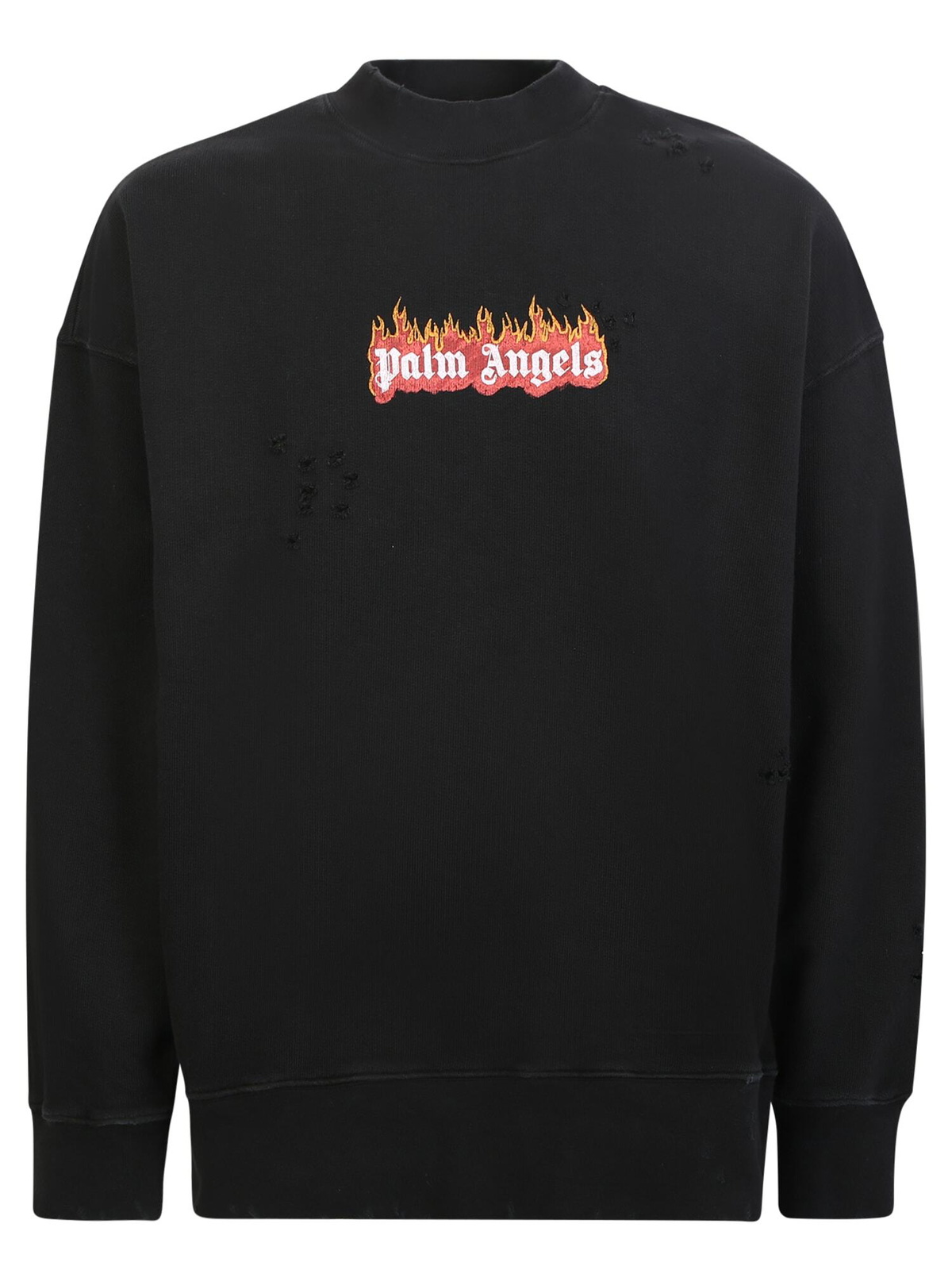 スウェット・トレーナー PALM ANGELS MONOGRAM SWEATSHIRT IN TECHNICAL FABRIC PALM ANGELS | Monogram Sweater | Women | Black | Flannels