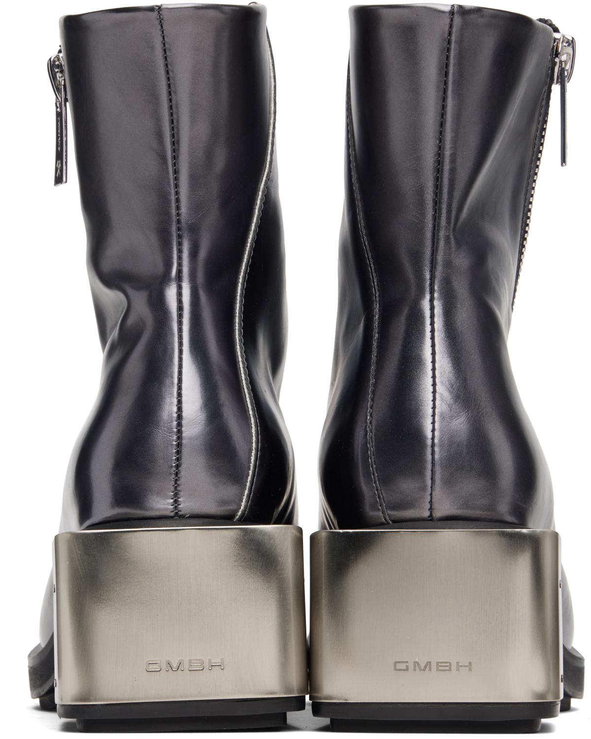 GmbH Gray Ergonomic Riding Ankle Boots