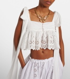 Chloé Broderie anglaise cotton top