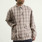 Comme des Garçons Homme Men's Check Triple Layer Jacket in Beige/Navy/Brown