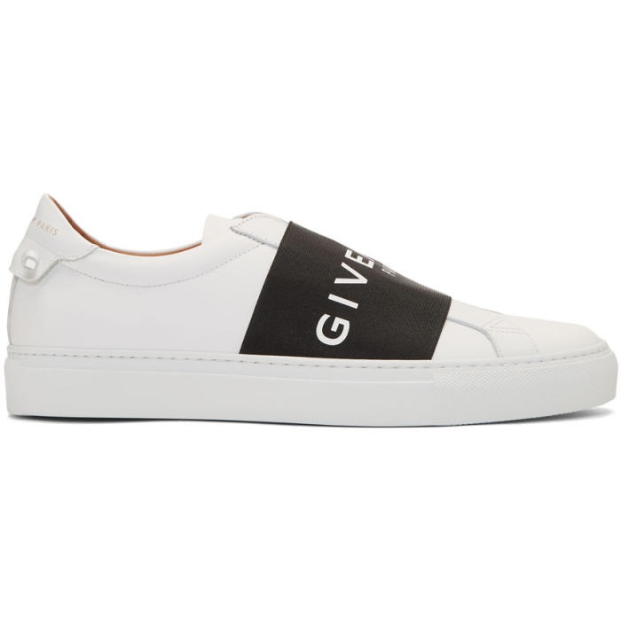 Givenchy White and Black Urban Elastic Knot Sneakers Givenchy