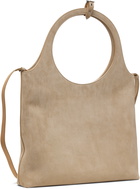 Courrèges Beige Holy Day Suede Tote