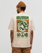 Butter Goods Peace On Earth Tee Beige - Mens - Shortsleeves