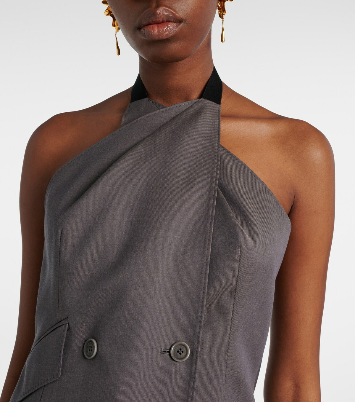 Max Mara Cali halterneck virgin wool vest