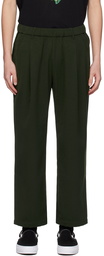 Dime Khaki Pleated Trousers