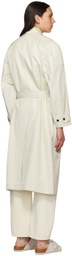 LOW CLASSIC Off-White Ventile Trench Coat