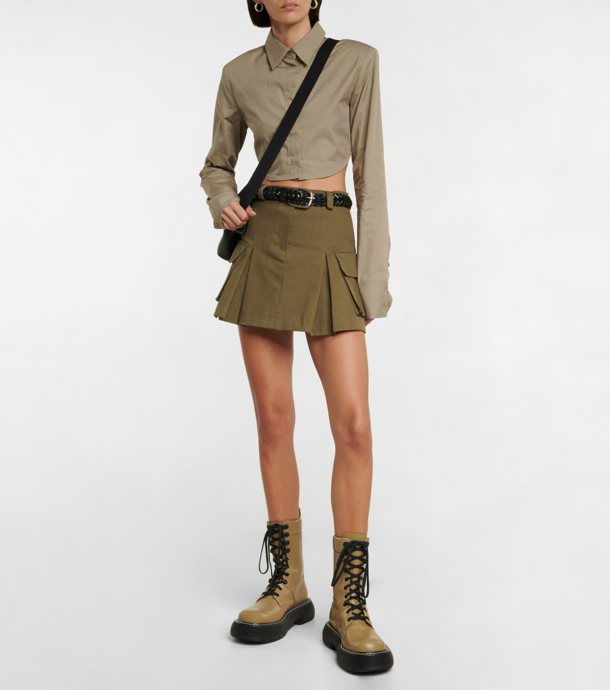 The Frankie Shop - Uma cropped cotton poplin shirt
