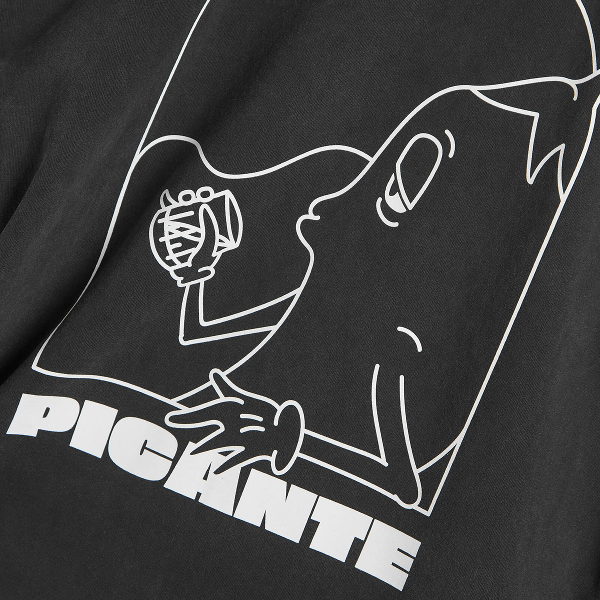 END. X PICANTE Charlie Chilli T-Shirt in Vintage Black