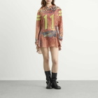 Paolina Russo Women's Long Sleeve Short Dress in Muddy Orange