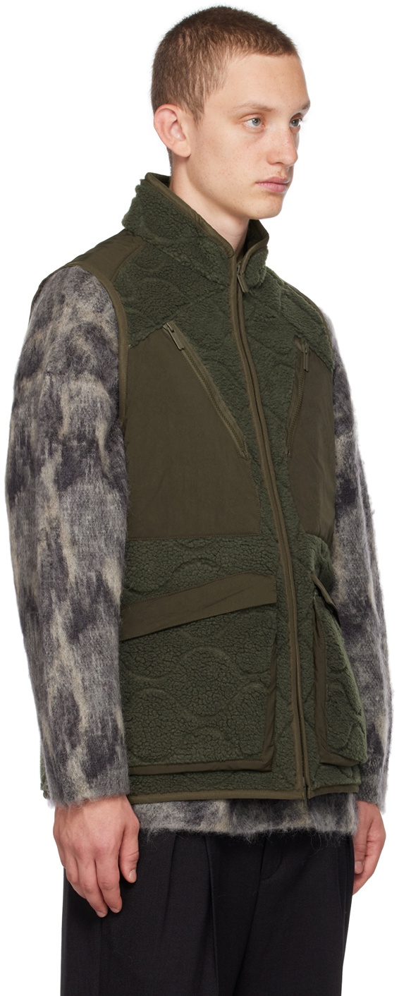 White Mountaineering®︎ Khaki Boa Vest