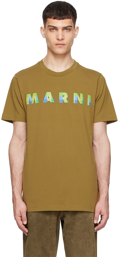 Photo: Marni Khaki Printed T-Shirt