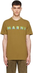 Marni Khaki Printed T-Shirt