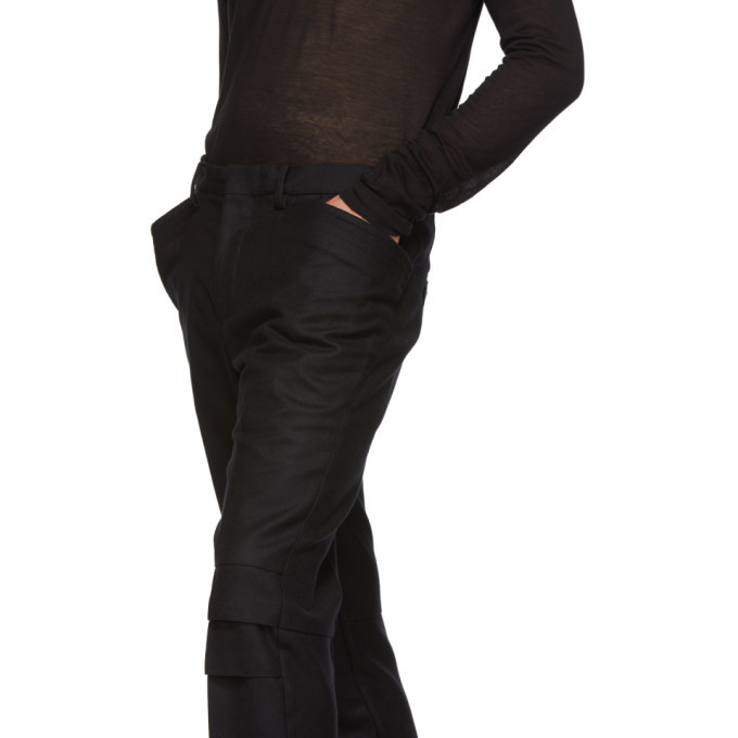 ALMOSTBLACK Black Wool Trousers