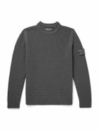 Stone Island - Ghost Logo-Appliquéd Wool Mock-Neck Sweater - Gray